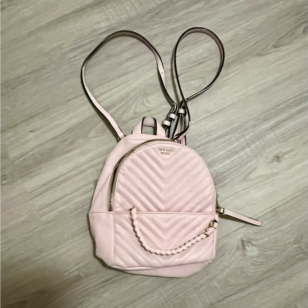Victoria's Secret Leather Casual Pink Mini Backpack